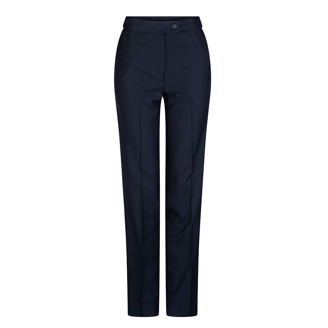 LSJ Collection The Flex Waist Straight Leg Pant | Ladies | Micro Fibre Navy Pants