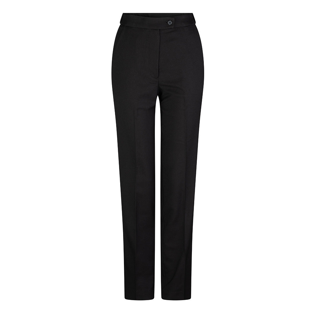 LSJ Collection The Flex Waist Straight Leg Pant | Ladies | Wool Black Pants
