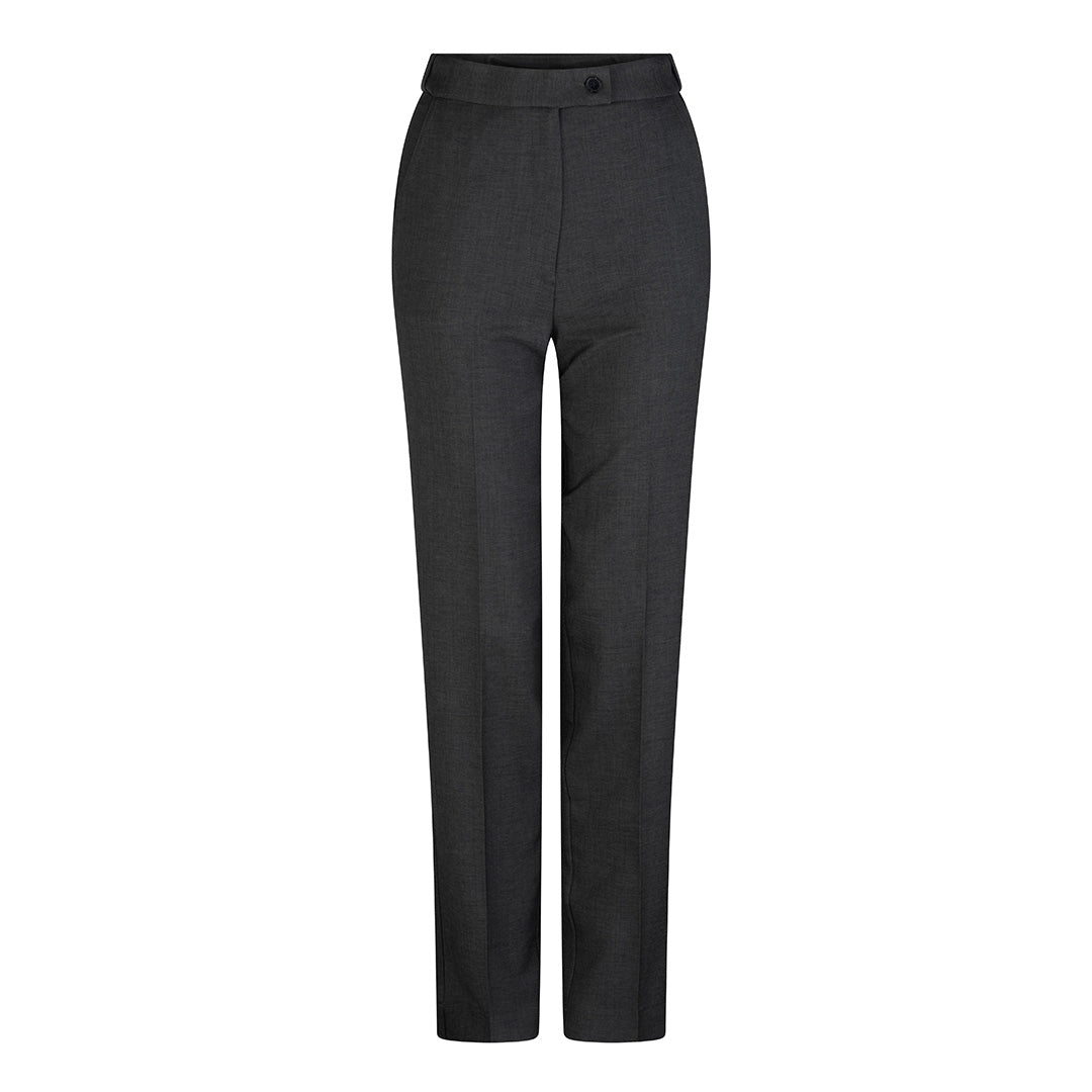 LSJ Collection The Flex Waist Straight Leg Pant | Ladies | Wool Charcoal Pants