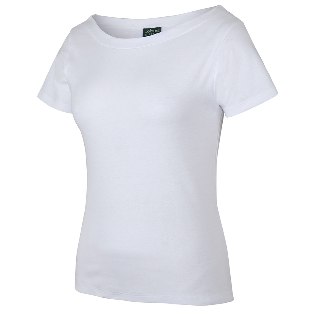 Jbs Wear The Boat Neck Tee | Short Sleeve | Ladies White Shirts & Tops