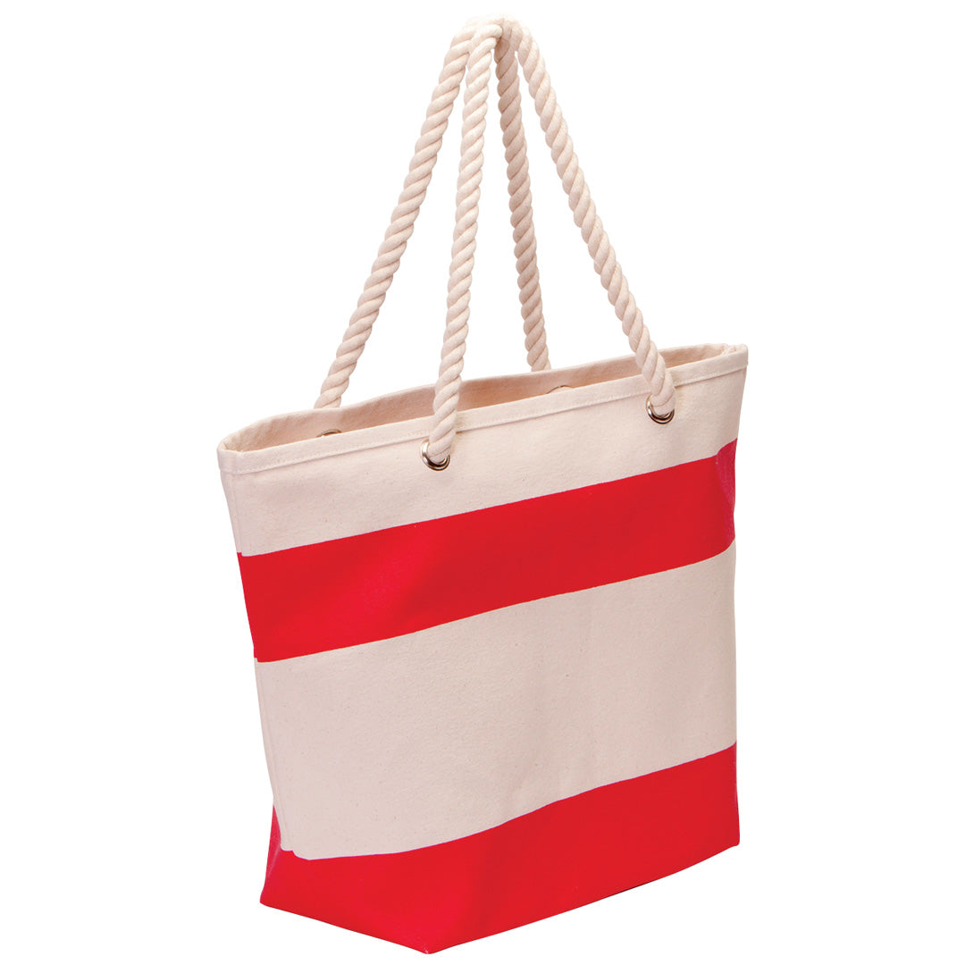 Legend The Soho Cotton Canvas Tote Red/Natural Shopping Totes