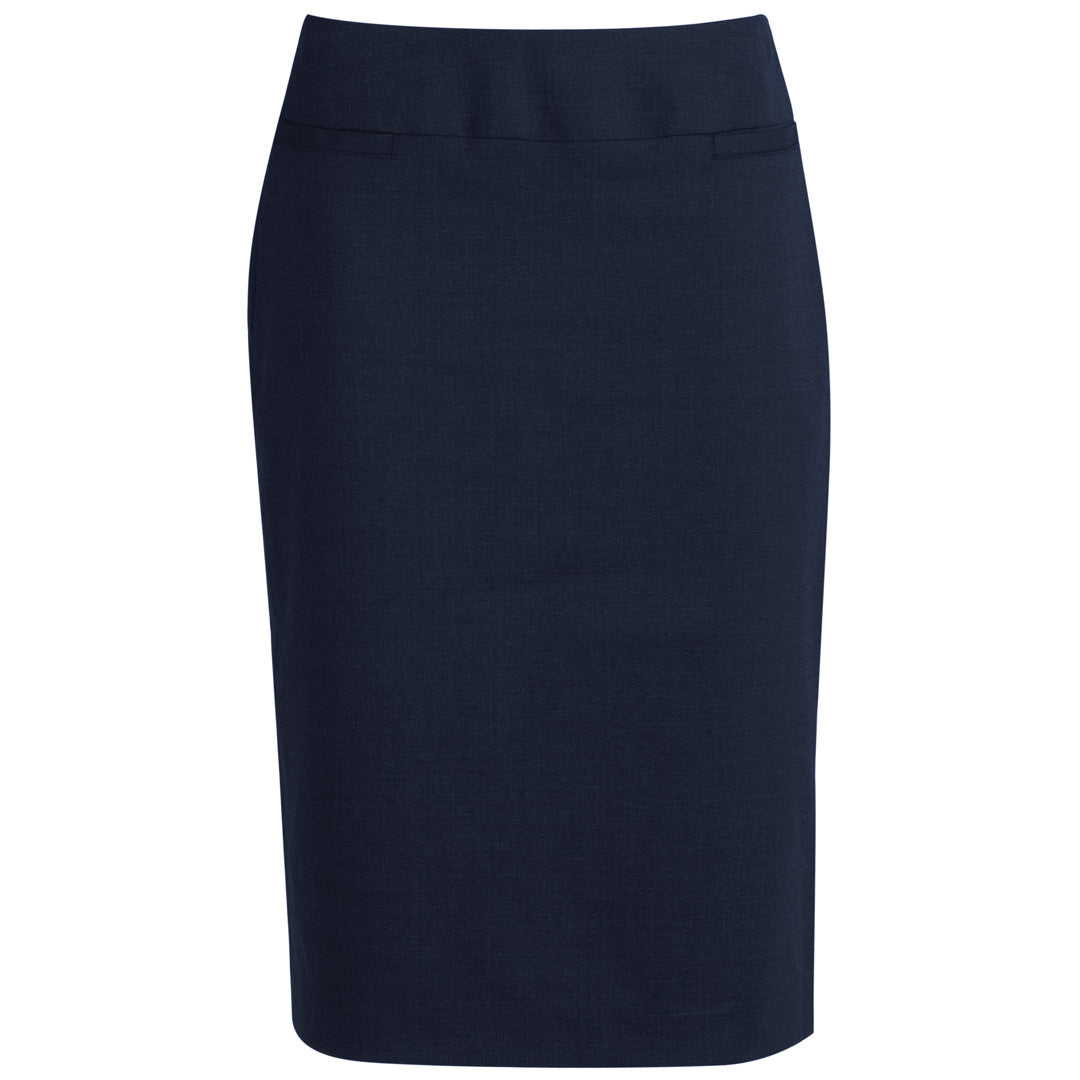 Biz Corporates The Cool Stretch Relaxed Skirt | Ladies Navy Skirts
