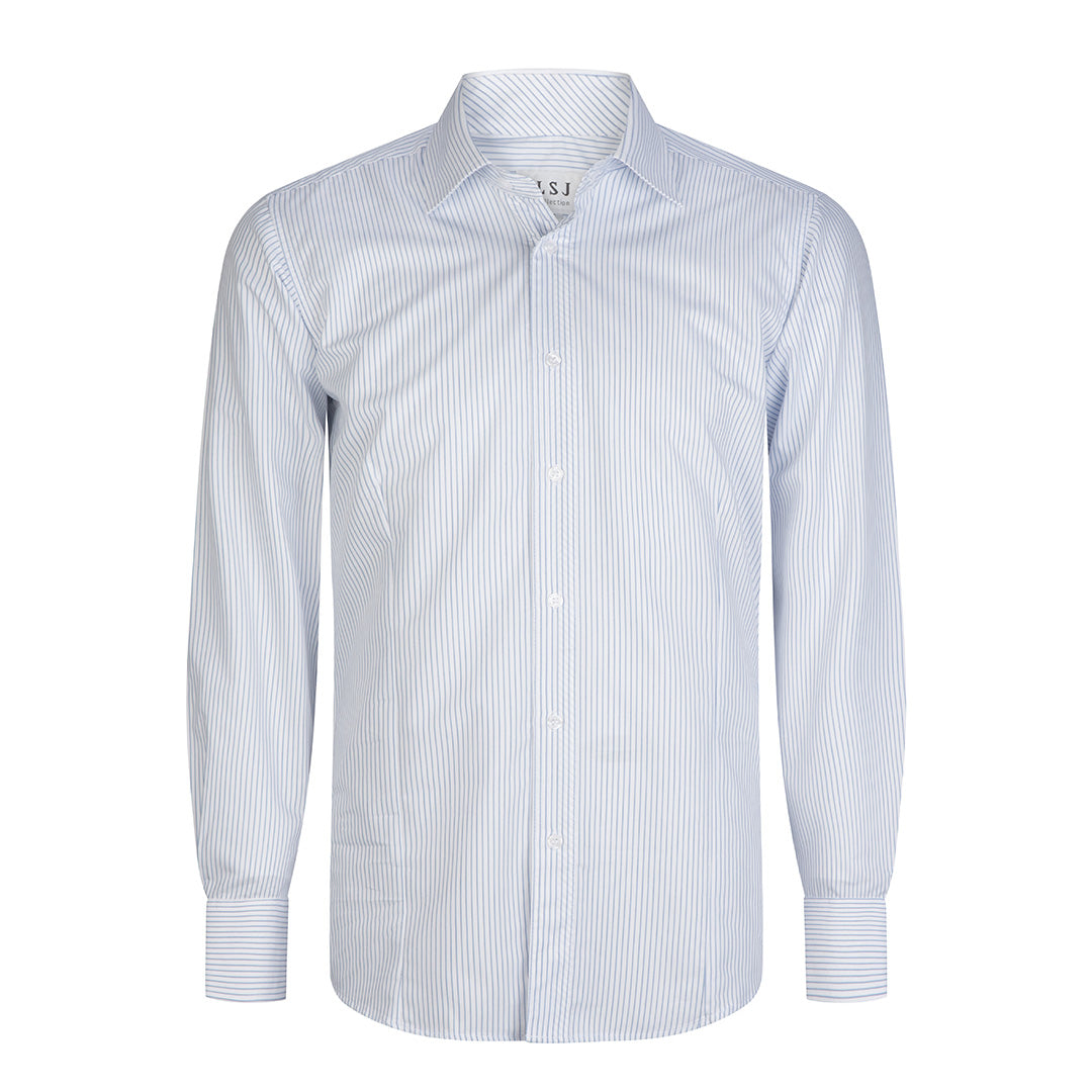 LSJ Collection The Bourke Street Shirt | Mens | Long Sleeve | Euro Fit Blue Shirts & Tops