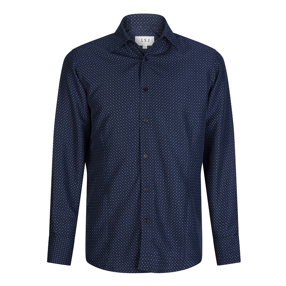 LSJ Collection The Flinders Shirt | Mens | Long Sleeve Navy Shirts & Tops