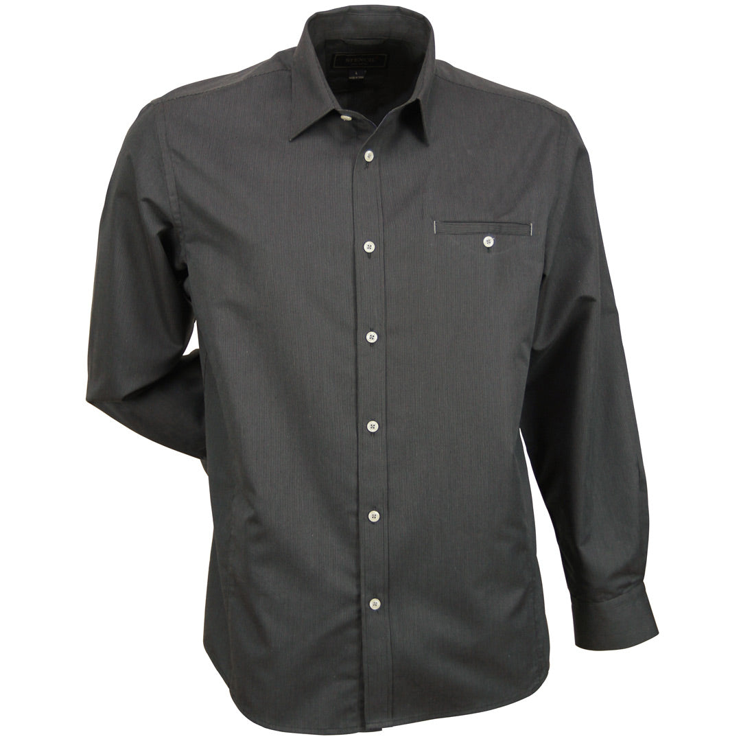 Stencil The Empire Shirt | Mens | Long Sleeve Charcoal/Grey Shirts & Tops