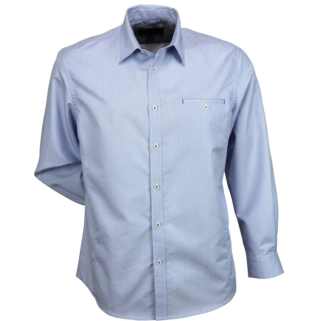 Stencil The Empire Shirt | Mens | Long Sleeve Sky/Navy Shirts & Tops