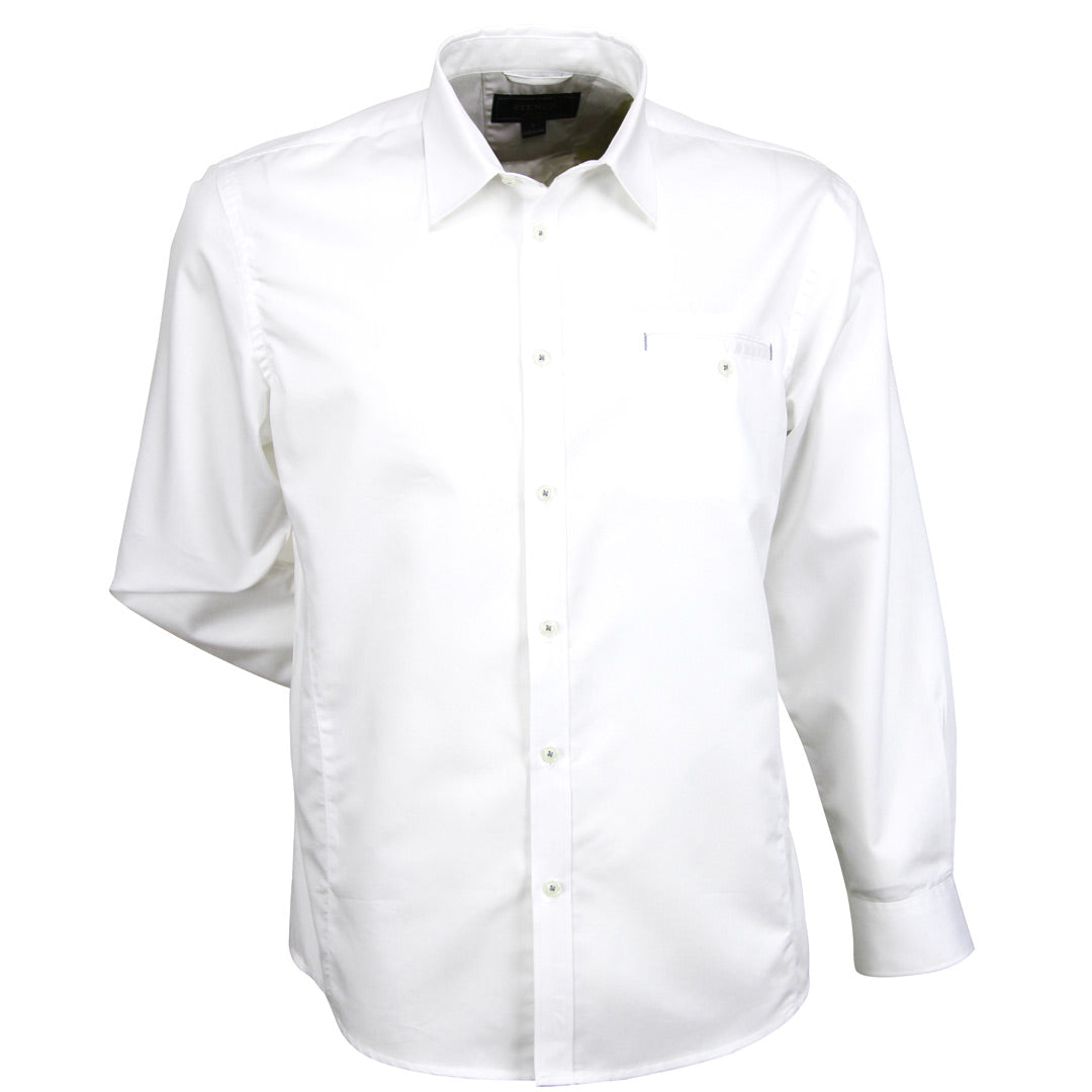 Stencil The Empire Shirt | Mens | Long Sleeve White/White Shirts & Tops