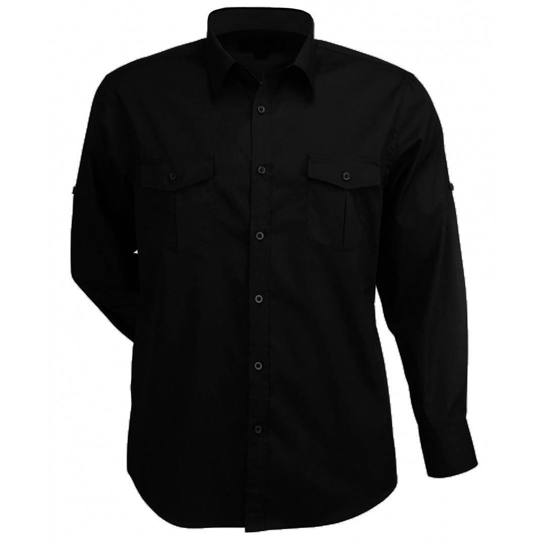 Stencil The Hospitality Nano Shirt | Mens | Long Sleeve Black Shirts & Tops