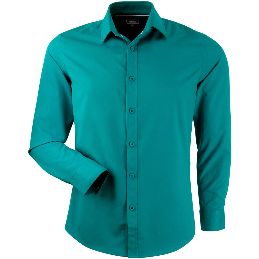 Stencil The Candidate Shirt | Mens | Long Sleeve Teal Shirts & Tops