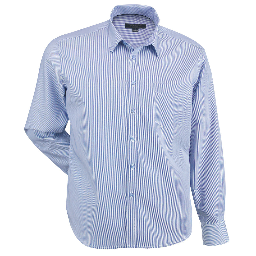 Stencil The Inspire Shirt | Mens | Long Sleeve Mid Blue Shirts & Tops
