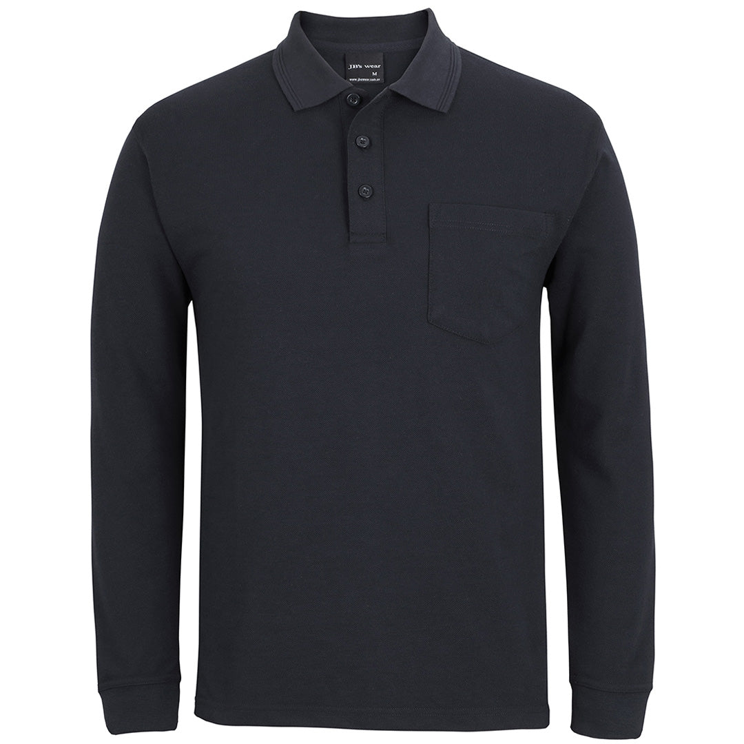 Jbs Wear The Pique Pocket Polo | Long Sleeve | Unisex Black Shirts & Tops