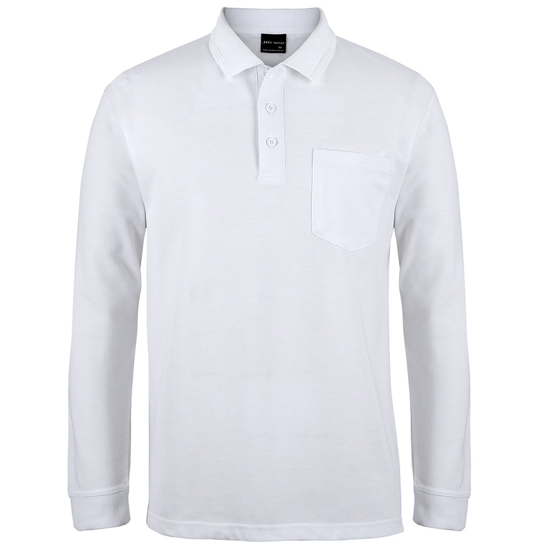 Jbs Wear The Pique Pocket Polo | Long Sleeve | Unisex White Shirts & Tops