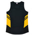 Aussie Pacific The Tasman Singlet | Ladies | Clearance Black/Gold Shirts & Tops