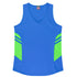 Aussie Pacific The Tasman Singlet | Ladies | Blue Base Cyan/Neon Green Shirts & Tops
