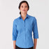 City Collection The Micro Check Shirt | 3/4 Sleeve | Ladies Sky Blue Shirts & Tops
