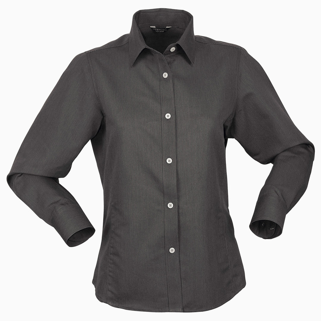 Stencil The Empire Shirt | Ladies | Long Sleeve Charcoal/Grey Shirts & Tops