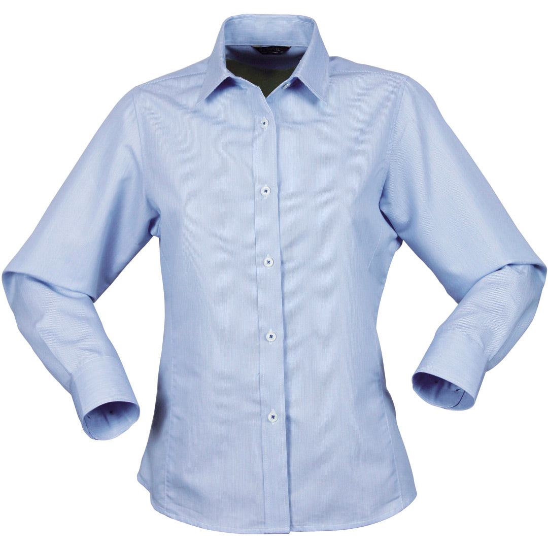 Stencil The Empire Shirt | Ladies | Long Sleeve Sky/Navy Shirts & Tops