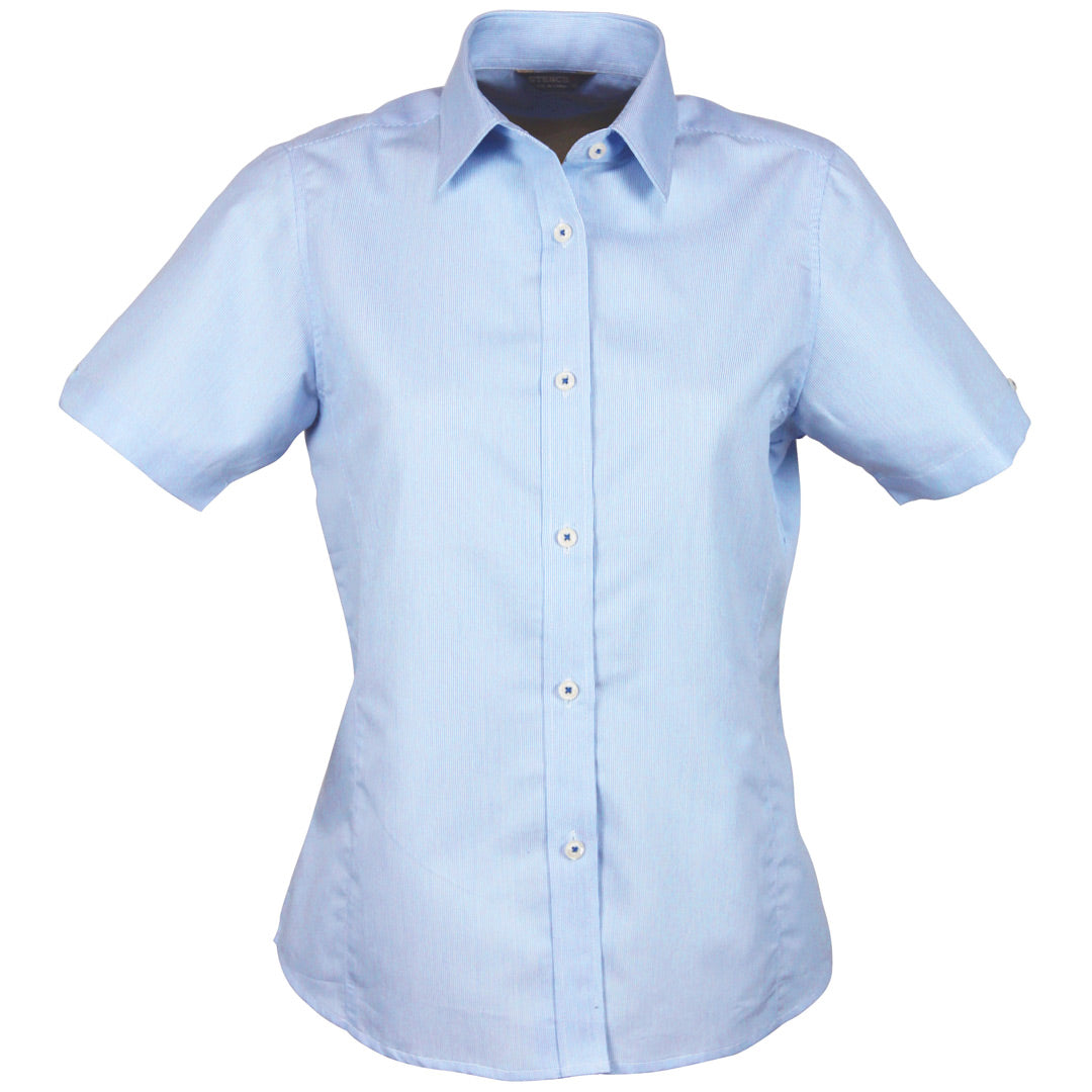 Stencil The Empire Shirt | Ladies | Short Sleeve Sky/Navy Shirts & Tops