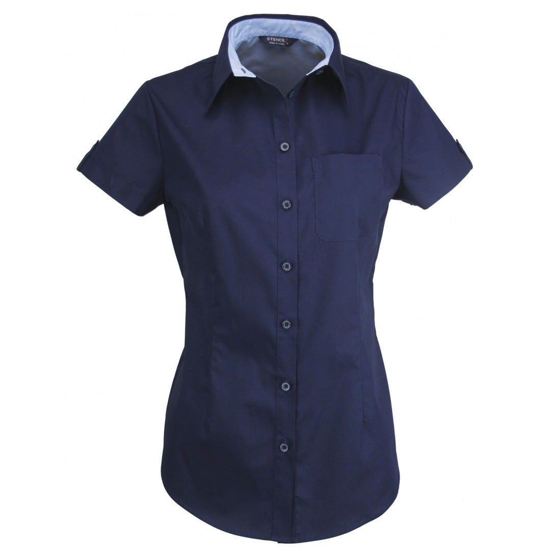 Stencil The Hospitality Nano Shirt | Ladies | Short Sleeve Navy Shirts & Tops