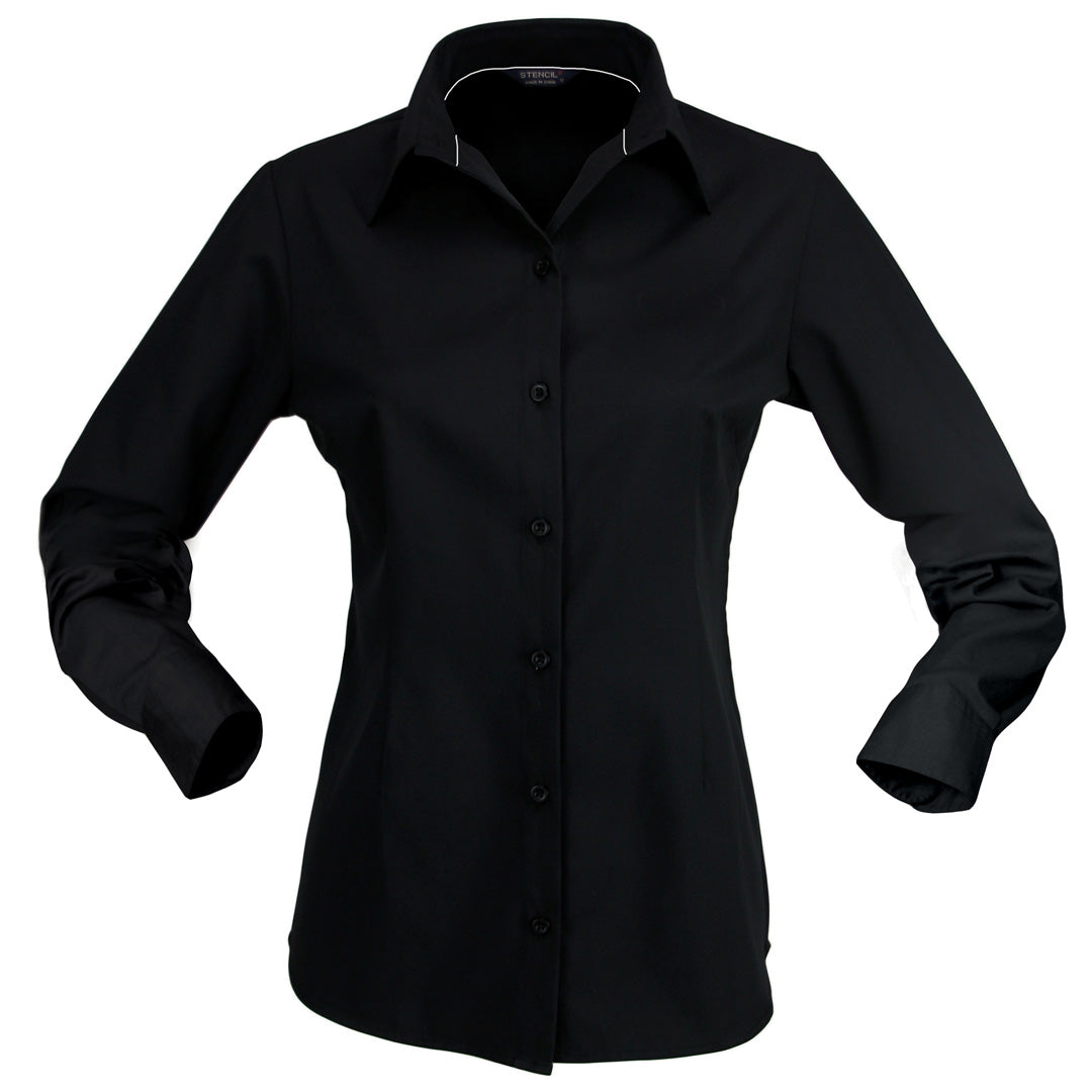 Stencil The Candidate Shirt | Ladies | Long Sleeve Black Shirts & Tops