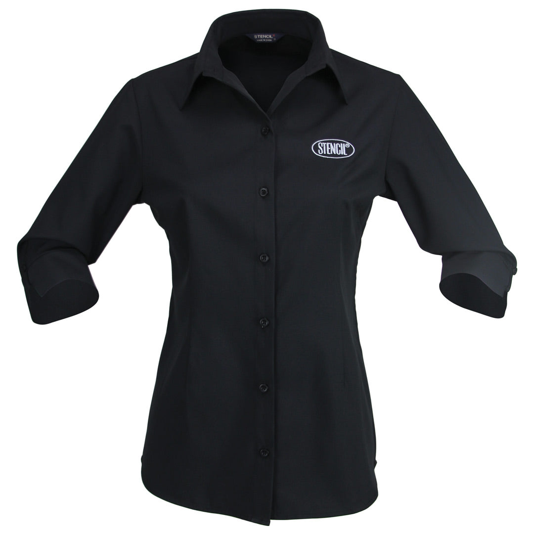 Stencil The Candidate Shirt | Ladies | 3/4 Sleeve Black Shirts & Tops
