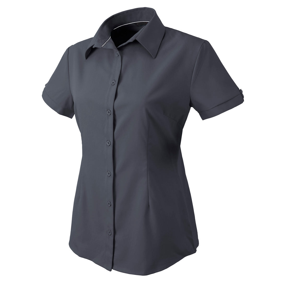 Stencil The Candidate Shirt | Ladies | Short Sleeve Charcoal Shirts & Tops