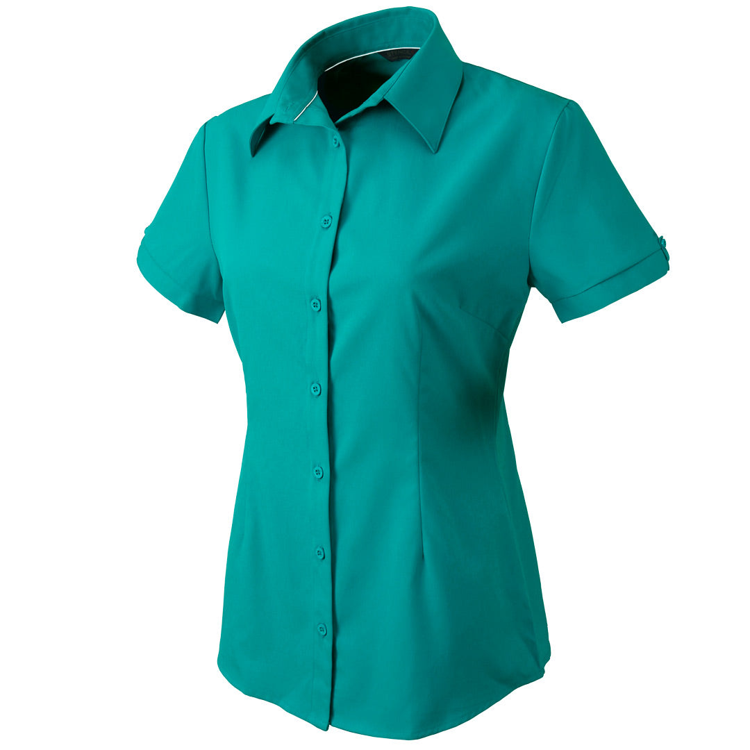 Stencil The Candidate Shirt | Ladies | Short Sleeve Teal Shirts & Tops