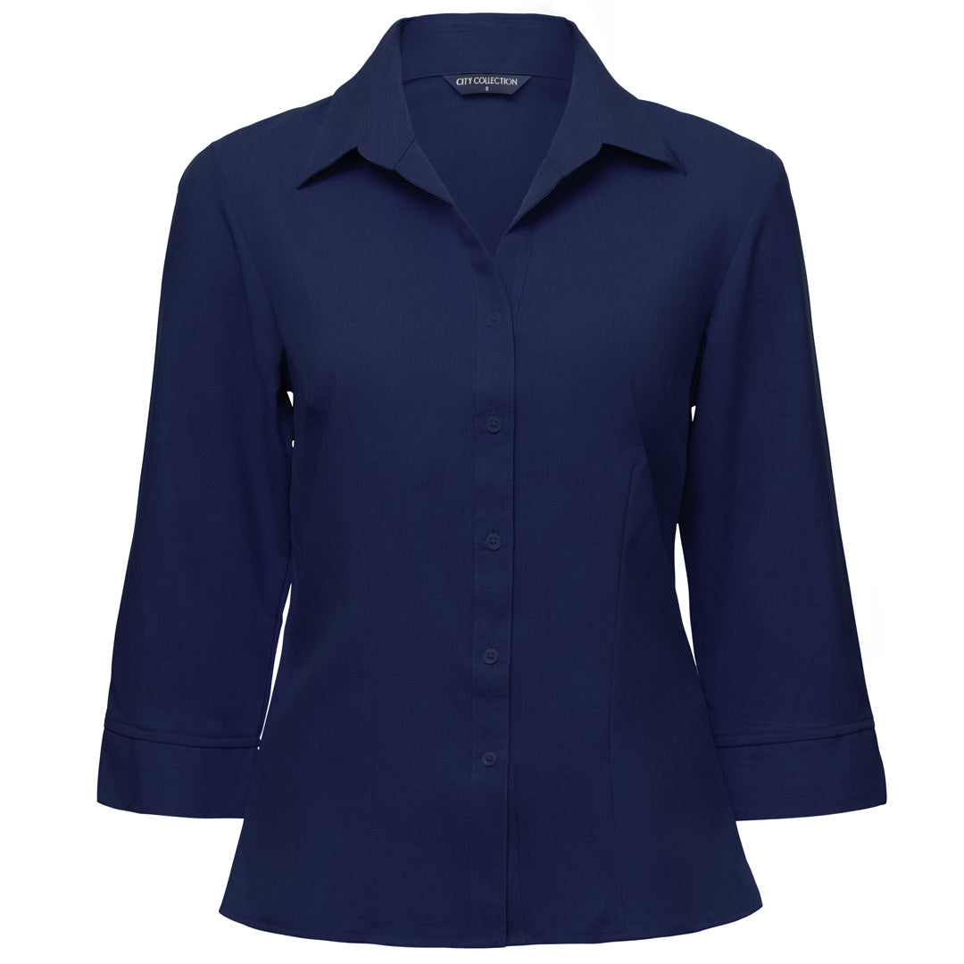 City Collection The Ezylin Shirt | Ladies | 3/4 Sleeve | Plus Denim Shirts & Tops