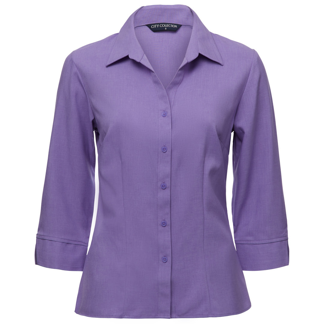 City Collection The Ezylin Shirt | Ladies | 3/4 Sleeve | Plus Lilac Shirts & Tops