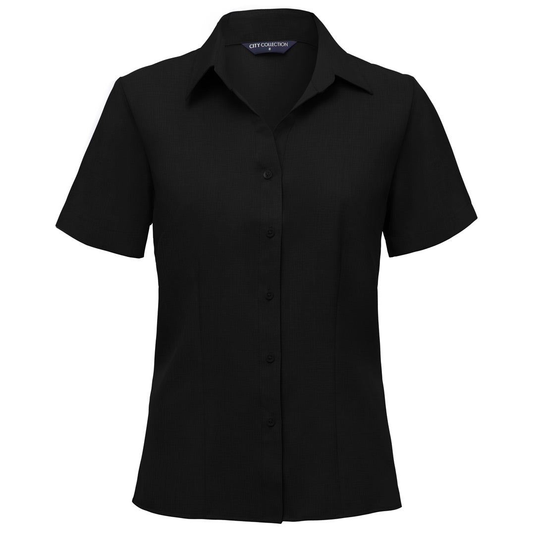City Collection The Ezylin Shirt | Ladies | Short Sleeve Black Shirts & Tops