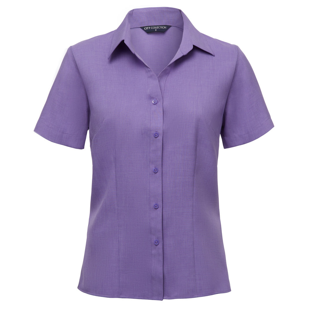 City Collection The Ezylin Shirt | Ladies | Short Sleeve | Plus Lilac Shirts & Tops