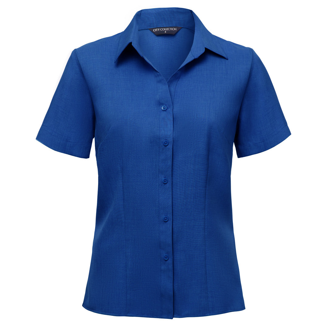 City Collection The Ezylin Shirt | Ladies | Short Sleeve | Plus Royal Shirts & Tops