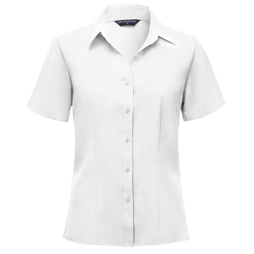 City Collection The Ezylin Shirt | Ladies | Short Sleeve | Plus White Shirts & Tops