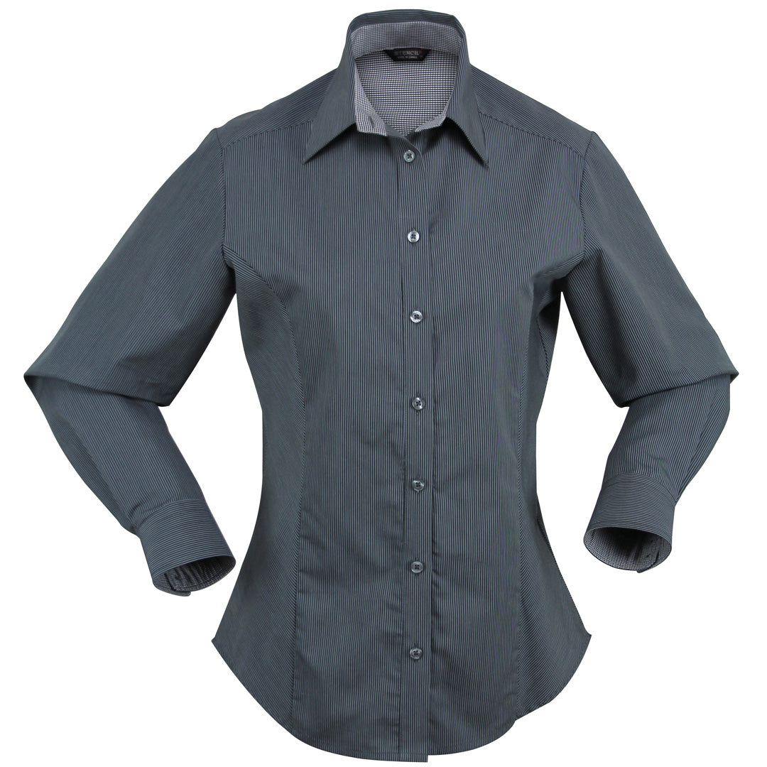 Stencil The Inspire Shirt | Ladies | Long Sleeve Charcoal Shirts & Tops