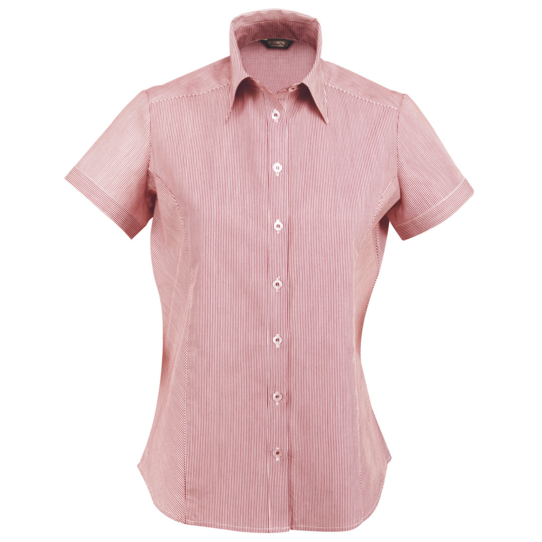 Stencil The Inspire Shirt | Ladies | Short Sleeve Red Shirts & Tops