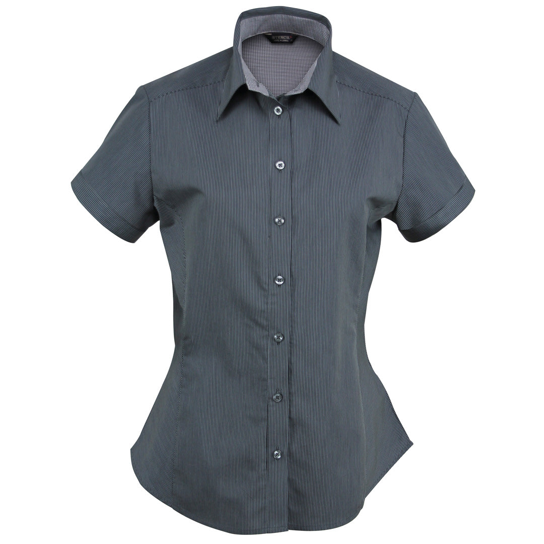 Stencil The Inspire Shirt | Ladies | Short Sleeve Charcoal Shirts & Tops