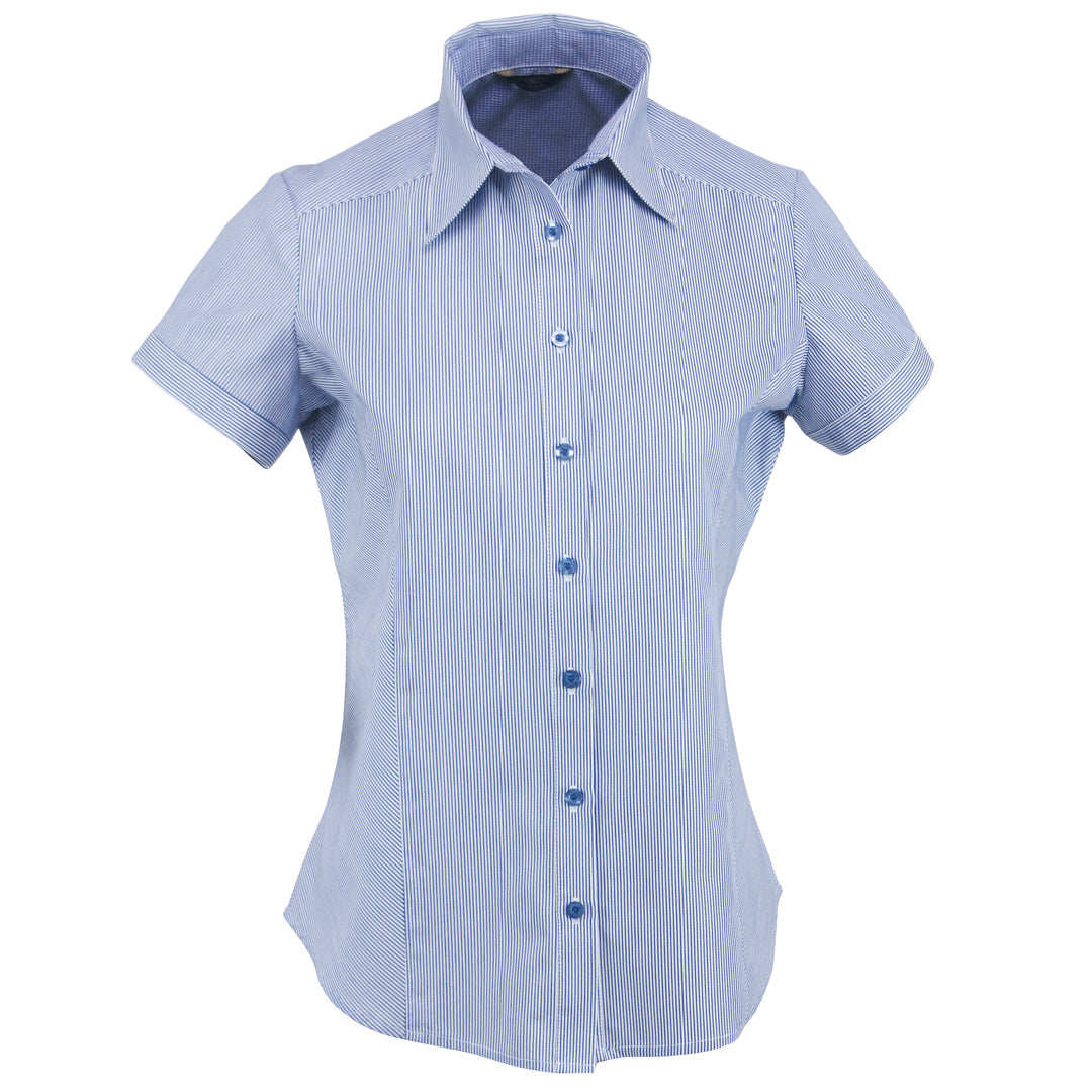 Stencil The Inspire Shirt | Ladies | Short Sleeve Mid Blue Shirts & Tops
