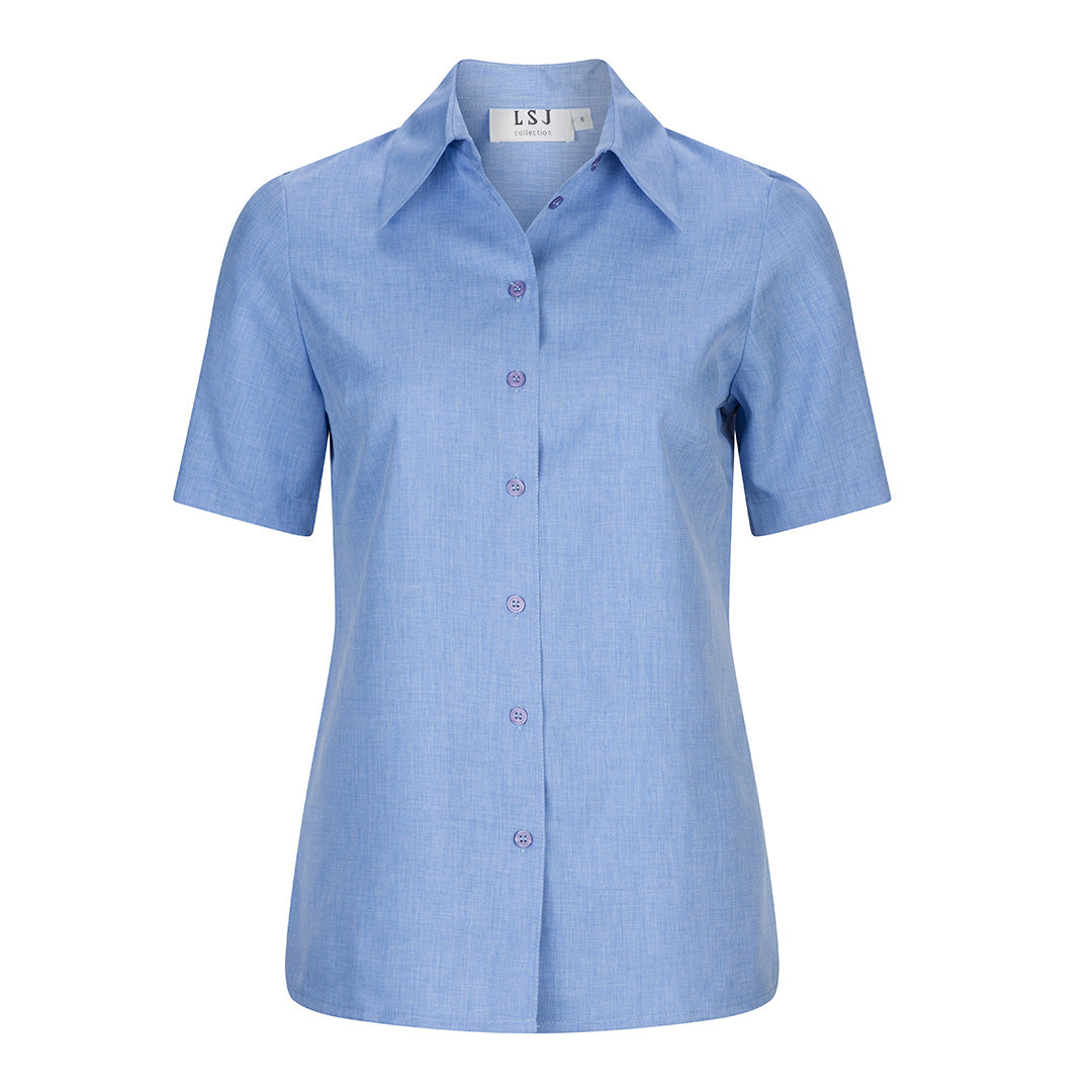 LSJ Collection The Freedom Shirt | Ladies | Short Sleeve Periwinkle Shirts & Tops