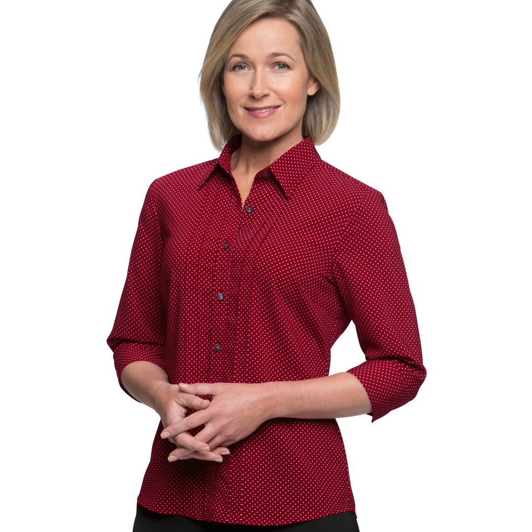 City Collection The Spot Shirt | Ladies | 3/4 Sleeve Red Shirts & Tops