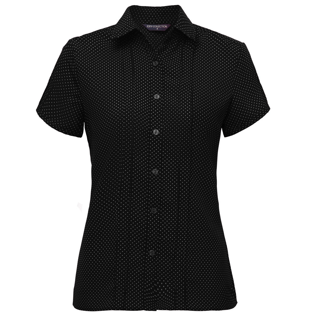 City Collection The Spot Shirt | Ladies | Short Sleeve Black Shirts & Tops