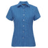 City Collection The Spot Shirt | Ladies | Short Sleeve | Plus Mid Blue Shirts & Tops