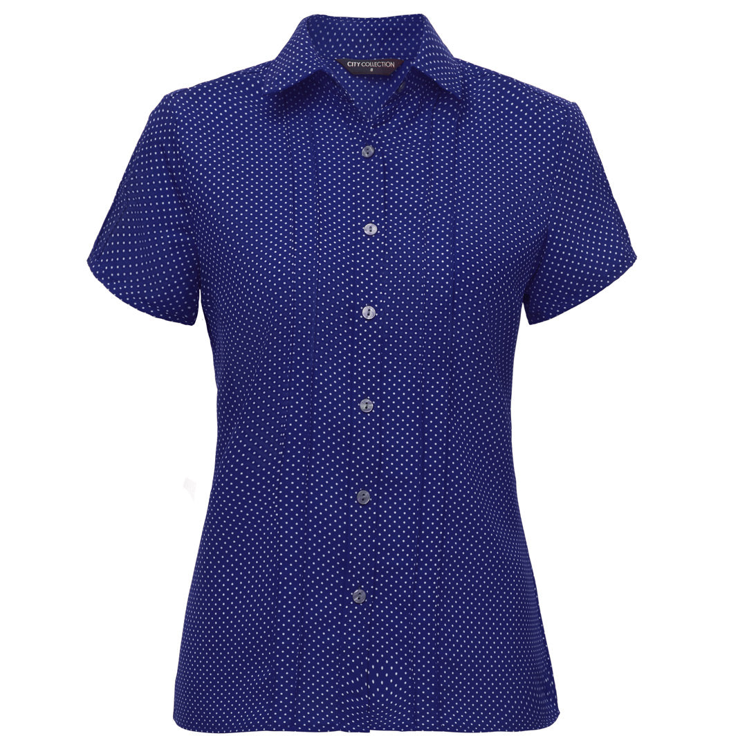 City Collection The Spot Shirt | Ladies | Short Sleeve | Plus Cobalt Shirts & Tops