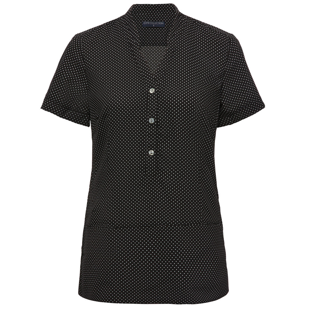 City Collection The Spot Tunic | Ladies | Short Sleeve Black Shirts & Tops