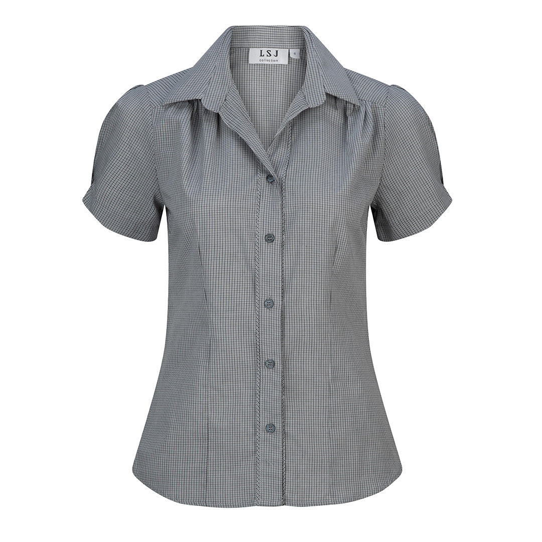 LSJ Collection The Lonsdale Shirt | Ladies | Short Sleeve Charcoal Shirts & Tops