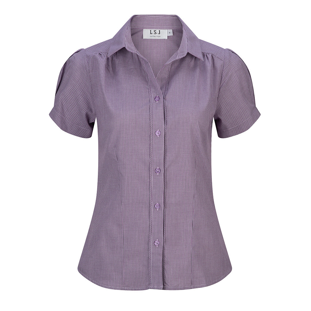 LSJ Collection The Lonsdale Shirt | Ladies | Short Sleeve Plum Shirts & Tops