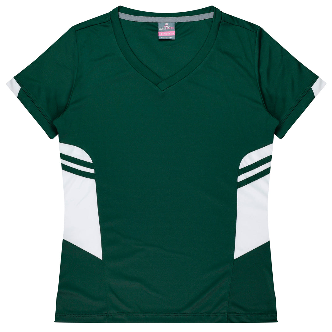 Aussie Pacific The Tasman Tee | Ladies | Short Sleeve | Mixed Base Bottle/White Shirts & Tops