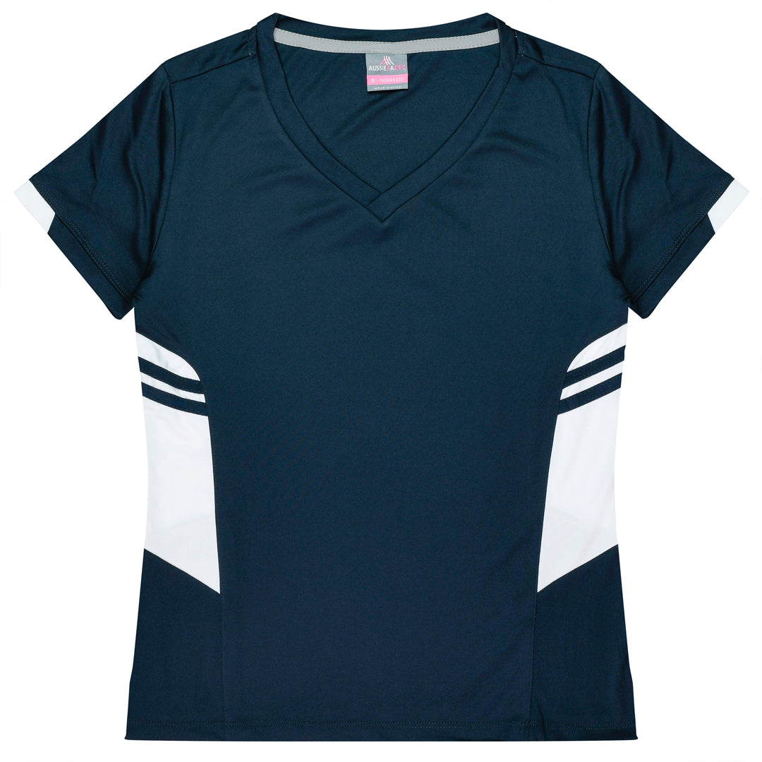 Aussie Pacific The Tasman Tee | Ladies | Short Sleeve | Navy Base Navy/White Shirts & Tops