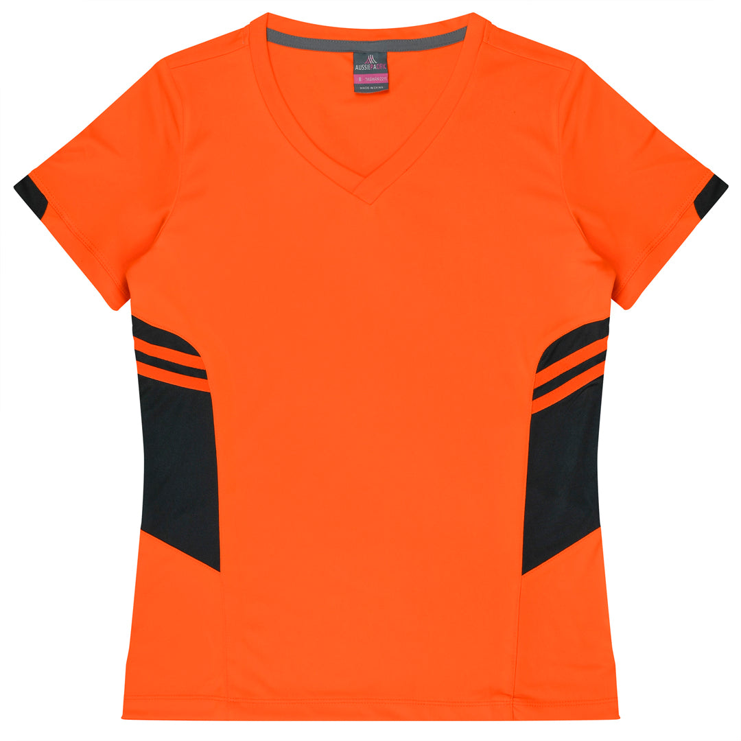 Aussie Pacific The Tasman Tee | Ladies | Short Sleeve | Neon Base Neon Orange/Slate Shirts & Tops