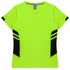 Aussie Pacific The Tasman Tee | Ladies | Short Sleeve | Neon Base Neon Yellow/Black Shirts & Tops