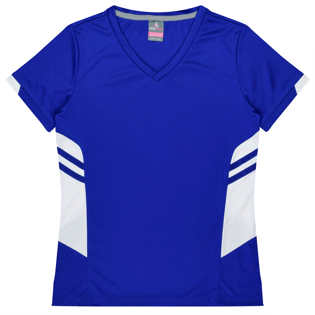 Aussie Pacific The Tasman Tee | Ladies | Short Sleeve | Blue Base Royal/White Shirts & Tops